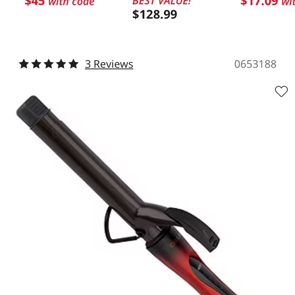NIB Chi Lava 1” Ceramic Curling Iron